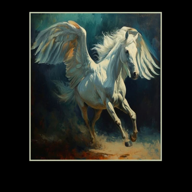 Engel, Kunst, Humor ,Muli , Pony, Pferd mit Flügel