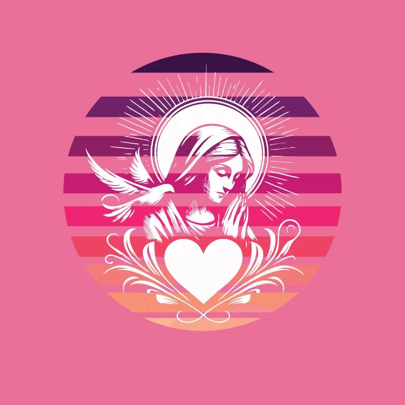 Sinnliches Maria Mutter Gottes Retro Design
