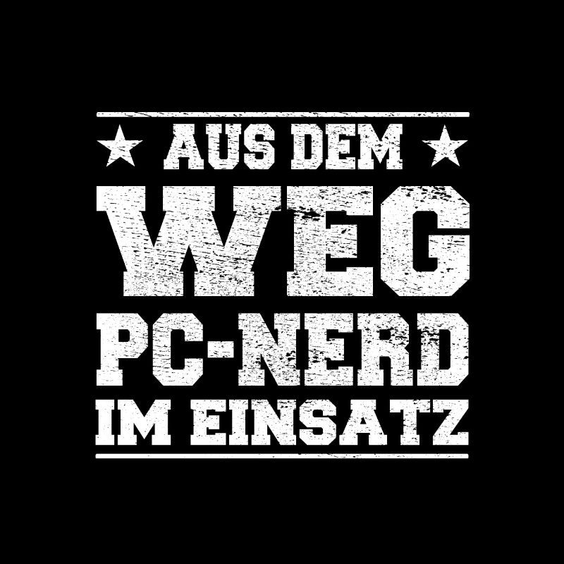 Aus dem Weg PC-Nerd im Einsatz Design