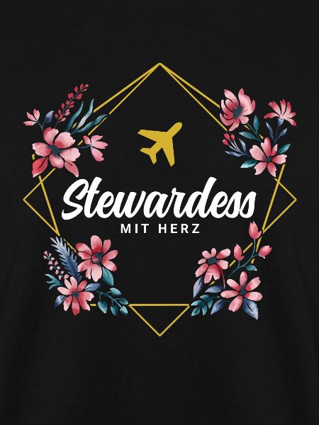 Stewardess mit Herz