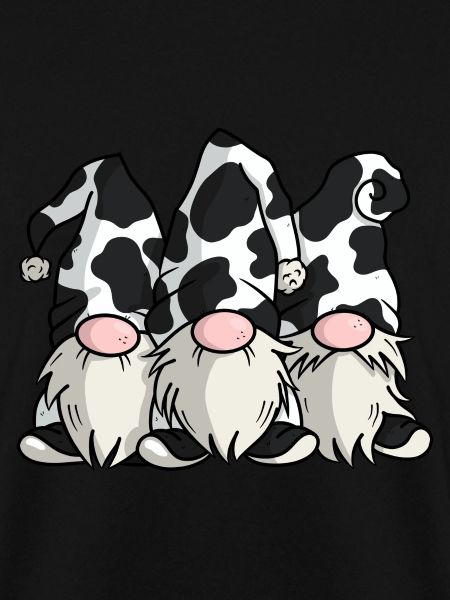 Cute Cow Print Gnomes