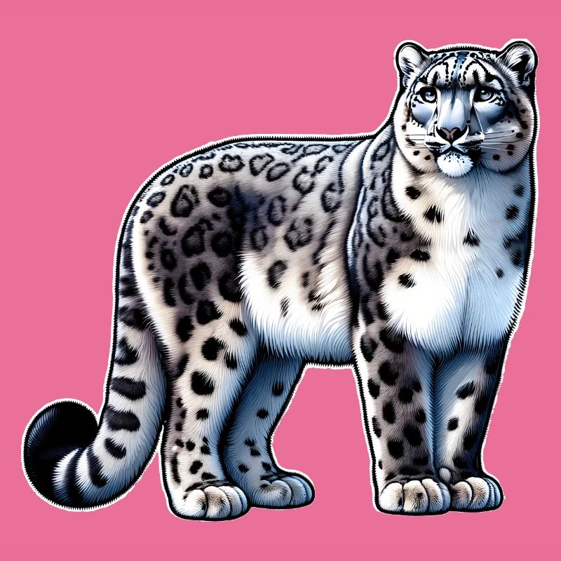 Léopard des neiges Léopard blanc Léopard