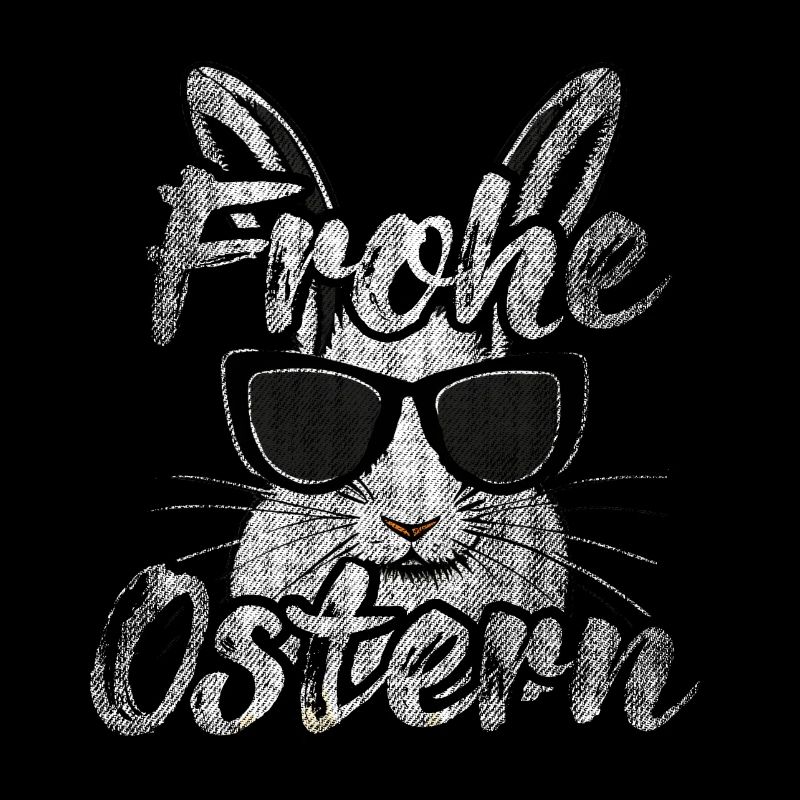 Frohe Ostern cooler Osterhase mit Sonnenbrille