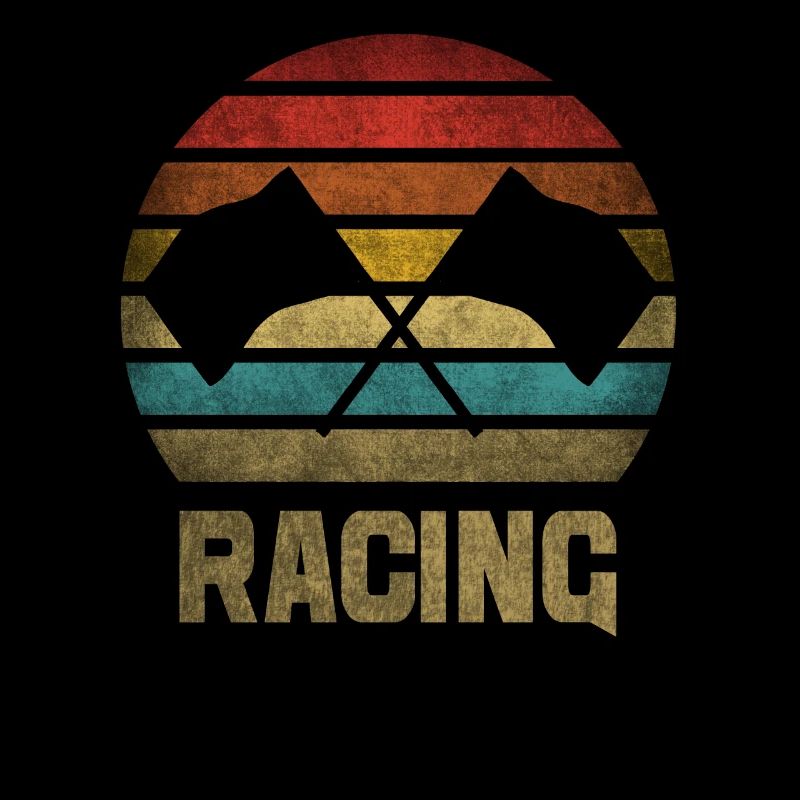 Drapeaux Voitures de course Race Flag Speed Retro Vintage