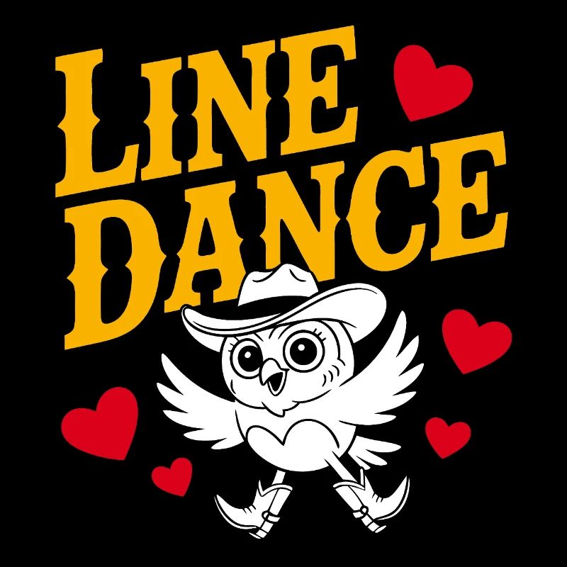 Linedance Eule mit Herzmotiven