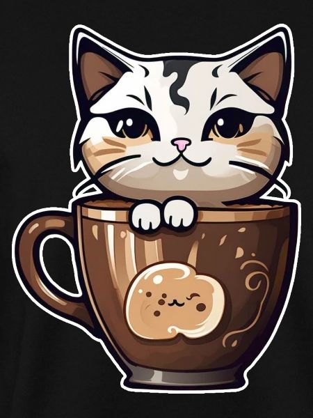 Niedliche Kaffee Katze
