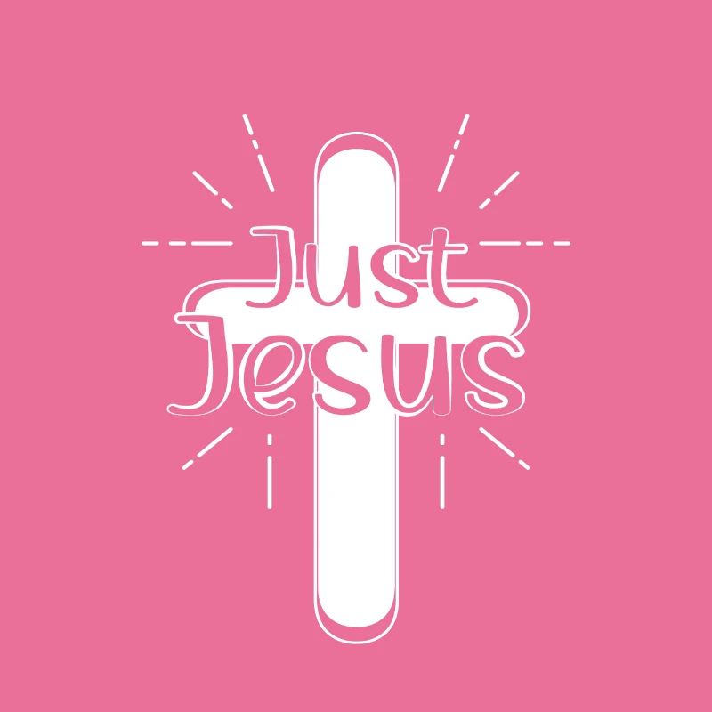 Conception chrétienne Juste Jésus avec une croix dans le