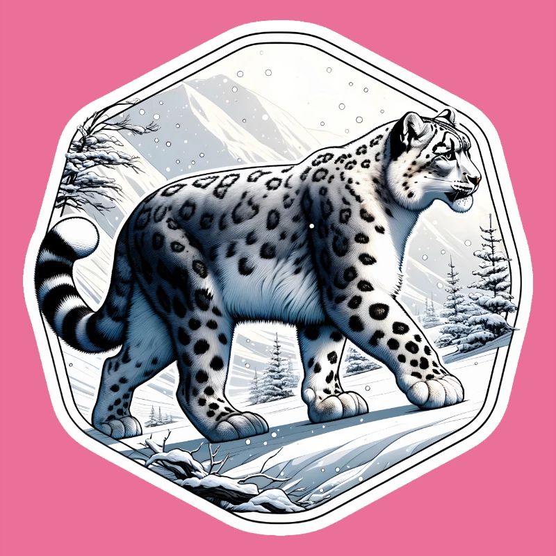 Léopard des neiges Léopard blanc Léopard