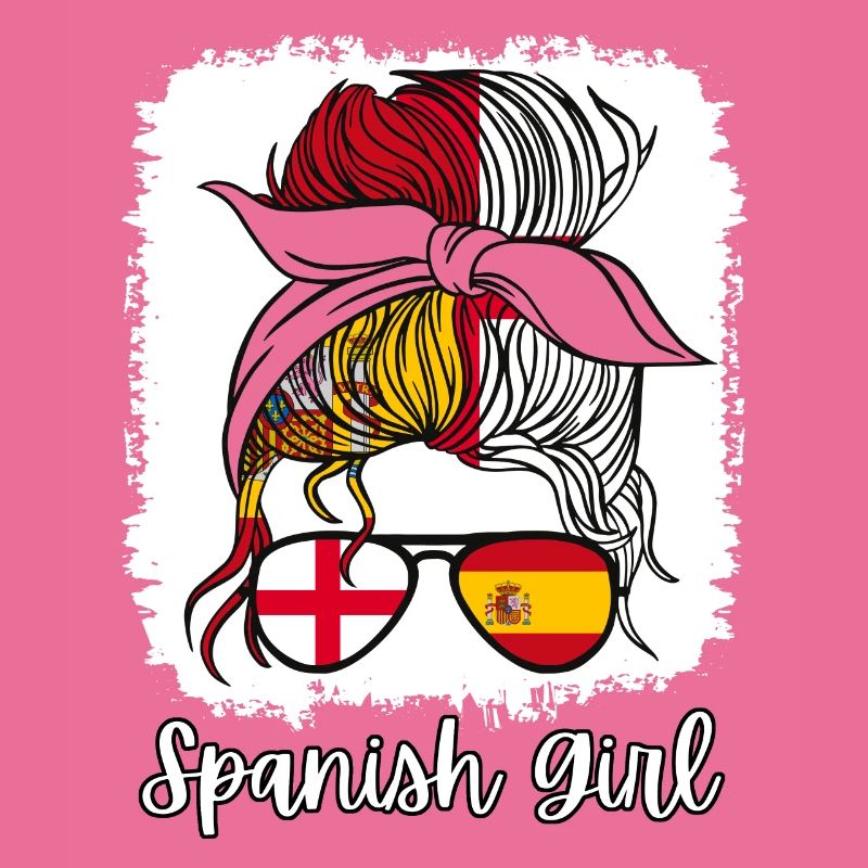 España Halb Englisch Halb Spanisch Mädchen Spanien chica