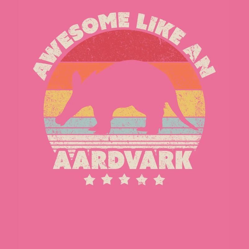 Impression d'Aardvark. Rétro, génial comme un Aardvark