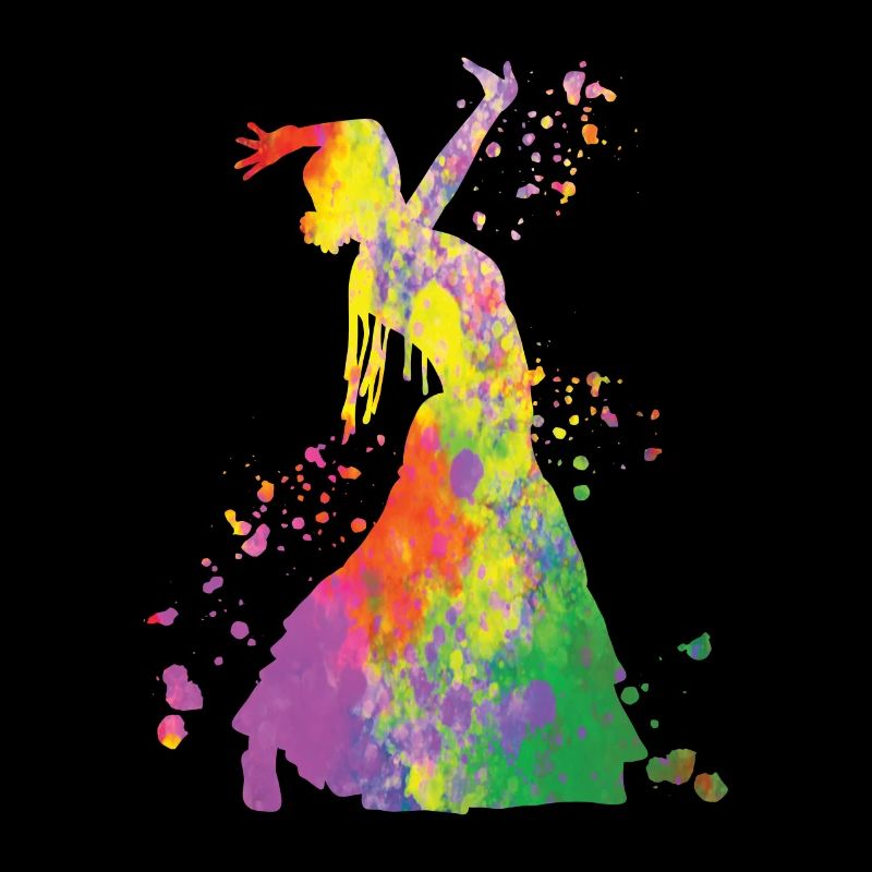 Flamenco Frau Mit Flamencokleid