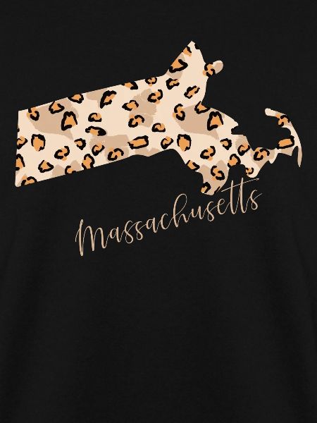 Massachusetts Leopard Pattern Card