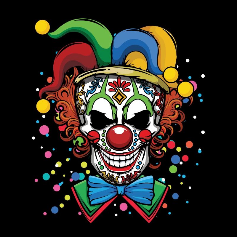 Dia De Los Muertos Clown effrayant Face Carnaval