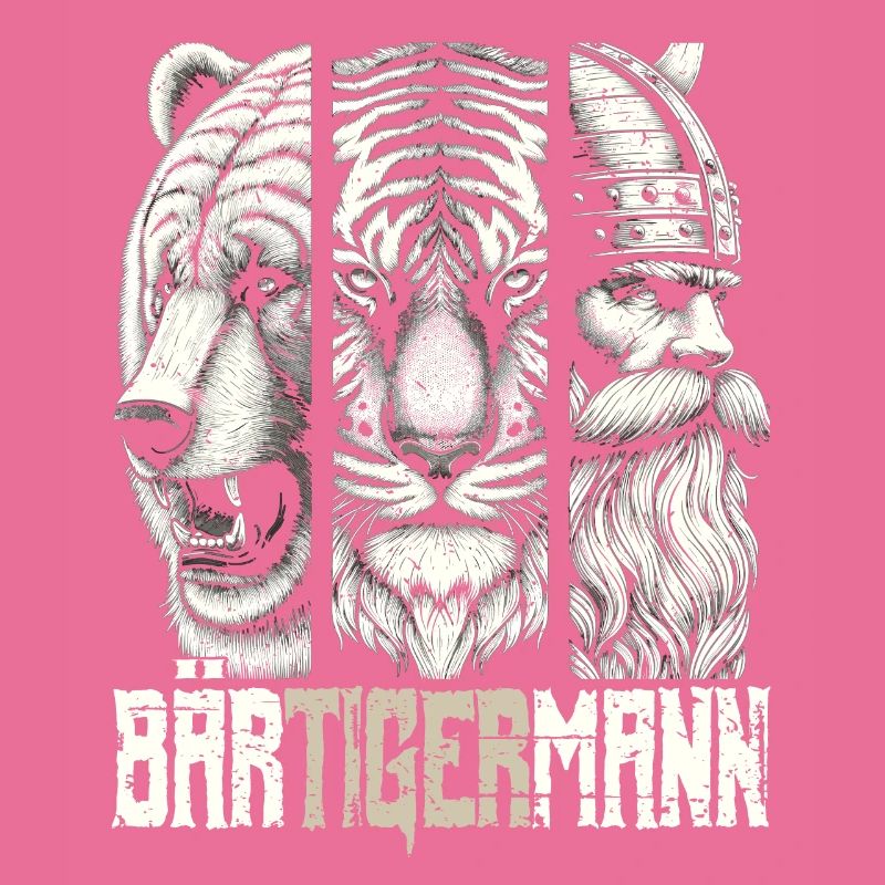 Bärtigermann Bär Tiger Mann Geschenk Bart