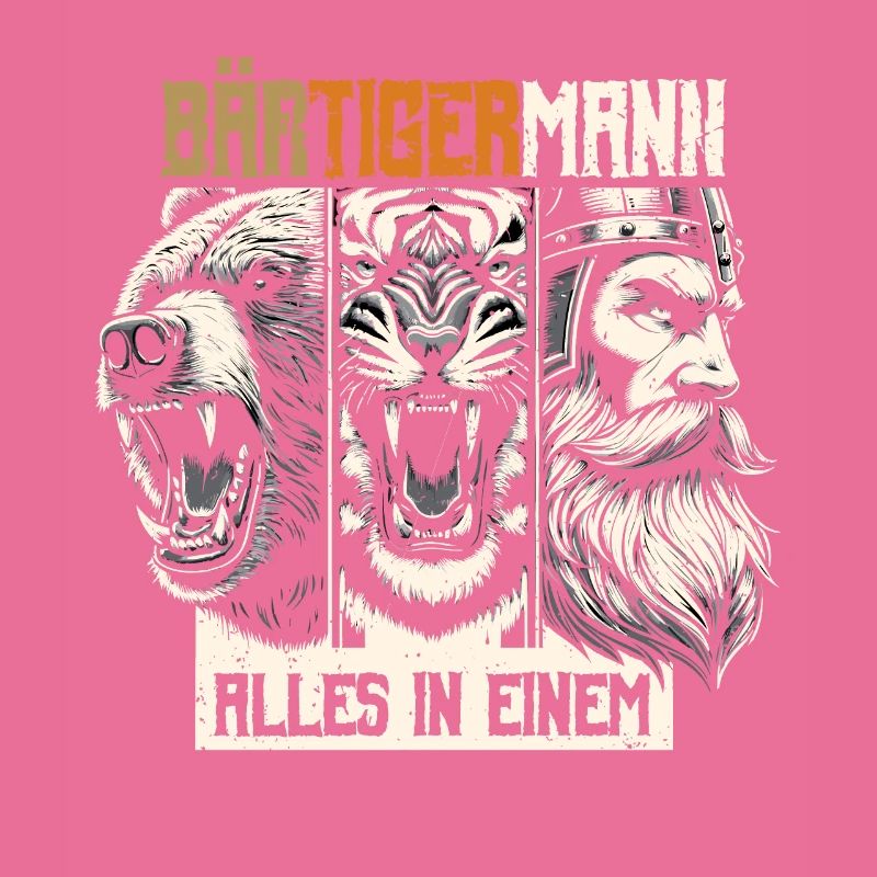 Bärtigermann Bär Tiger Mann Geschenk Bart