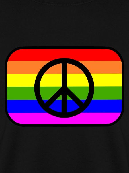 Peacezeichen auf LGBT Regenbogenfahne