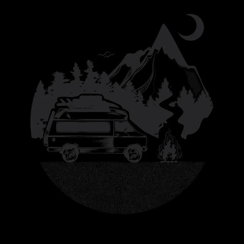 Tshirt Camper Classiv Van Camper Hommes Femmes: Cla