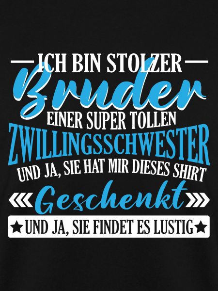 Zwillingsbruder stolzer Bruder
