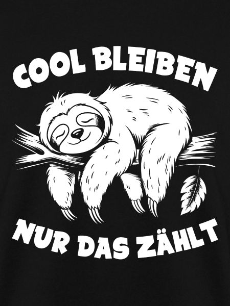 Lustiges Faultier cool bleiben