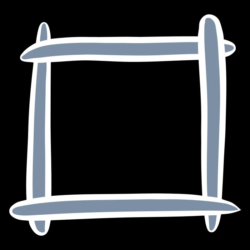 Decorative wooden frame / picture frame. Template.