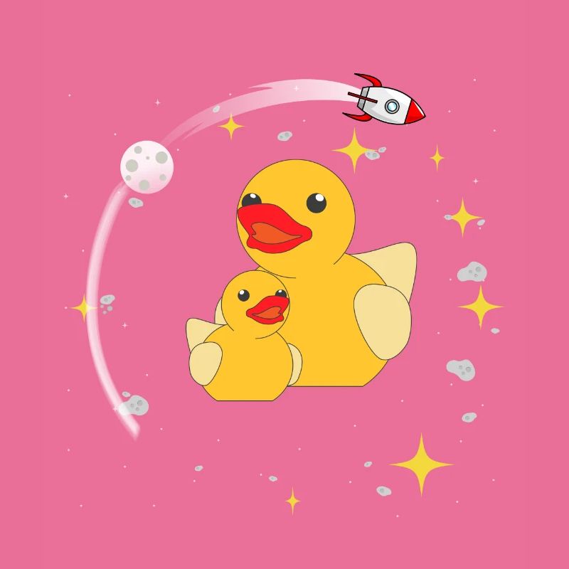 Space Ducks Astronaut Space Rocket Space