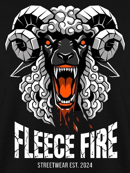 Fleece Fire Ram Streetwear Logo