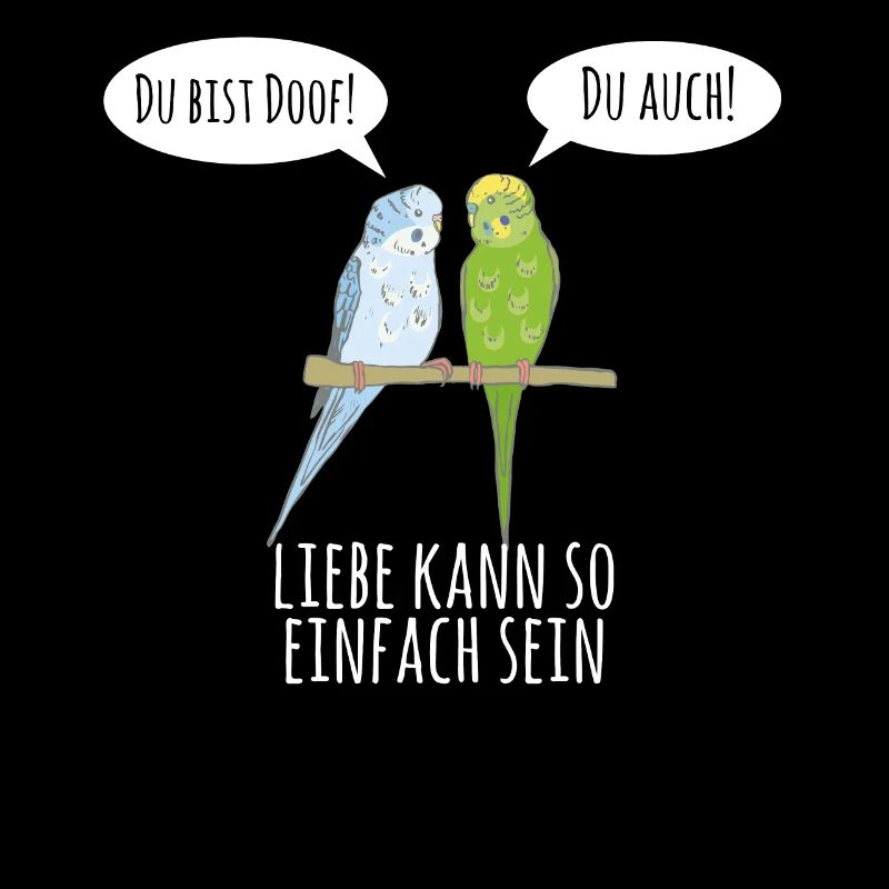 Vous êtes un oiseau cadeau d'amour perruque maladroit