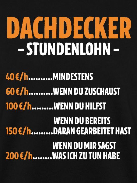 Dachdecker Stundenlohn