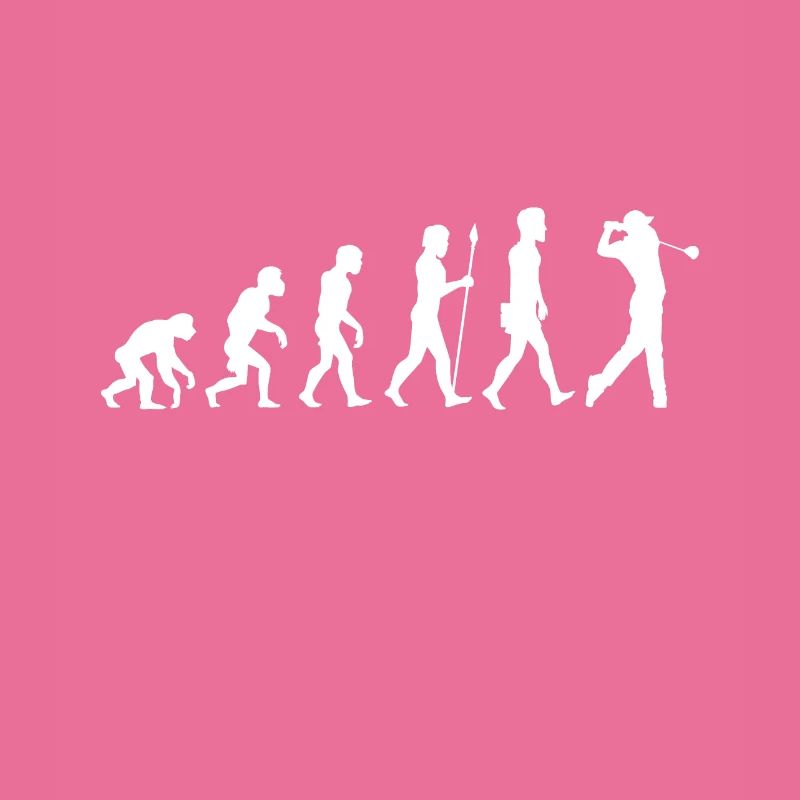 Golf Evolution Golfer Caddy Geschenk Golfspieler