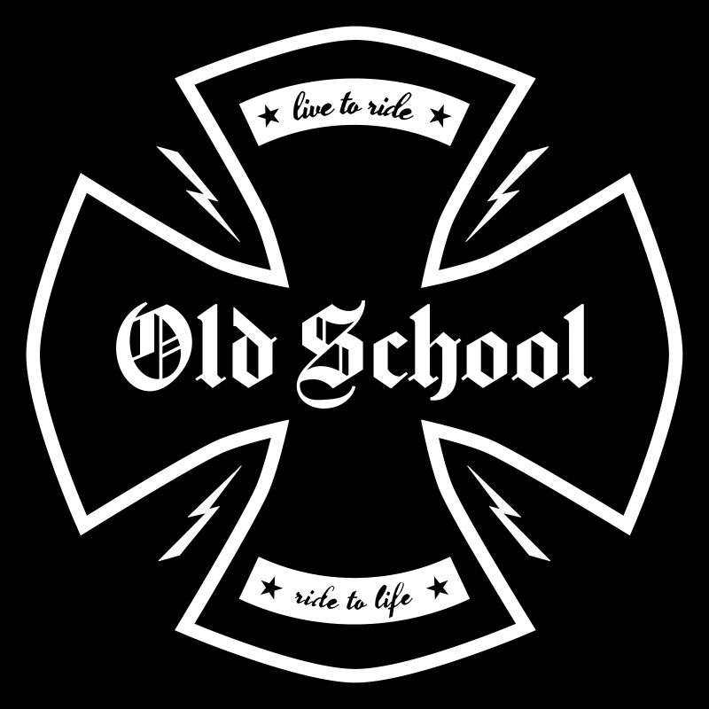 Old School biker cross - ncd-shirts.de