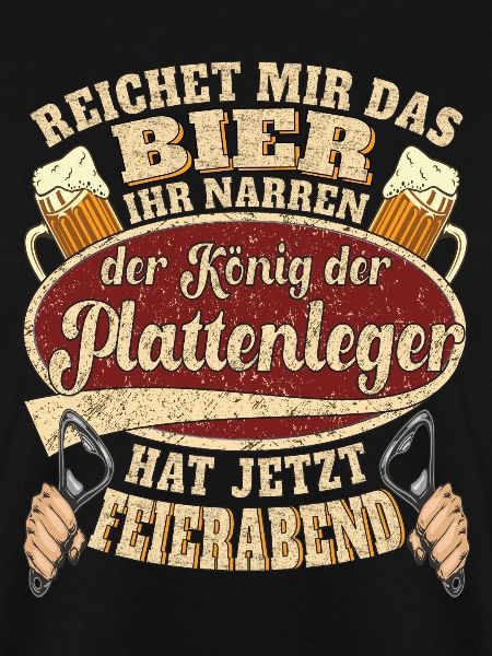 Plattenleger Bier Feierabend