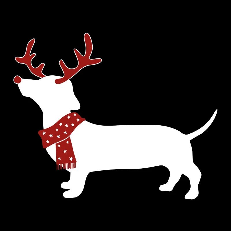 Weihnachts Dackel Dachshund mit Geweih