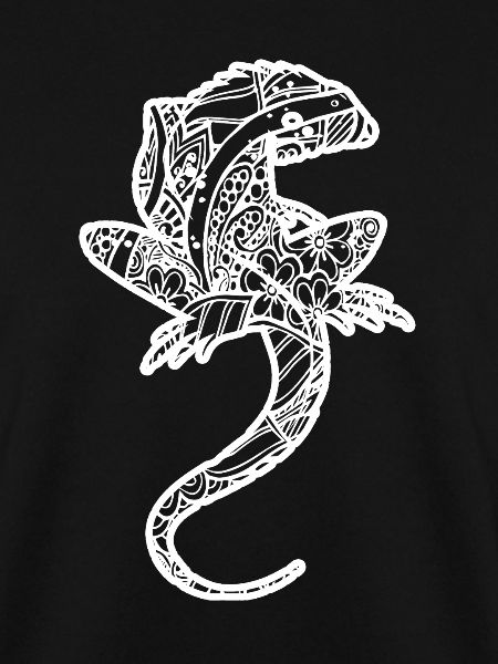Lizard Floral Pattern