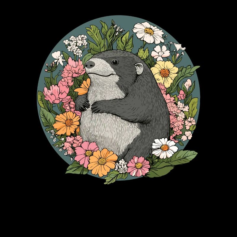Taupe dans une mer de fleurs