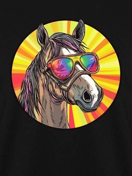 Pferd mit Sonnenbrille