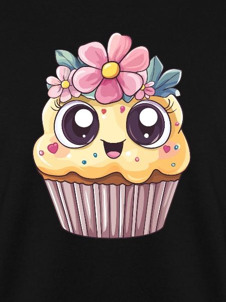 Cupcake mit Blumenkranz