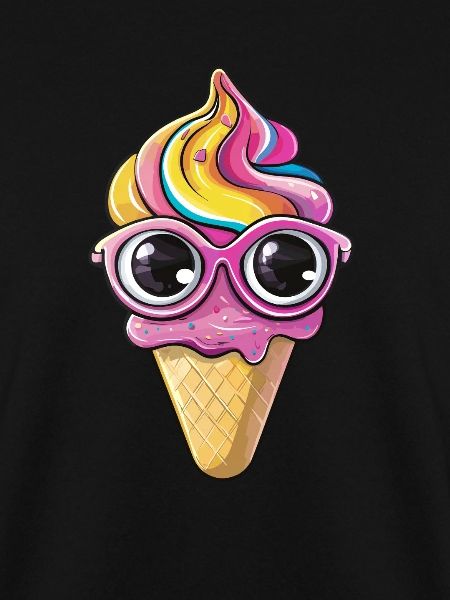 Eis mit Brille