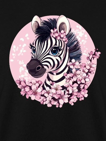 Zebra mit Kirschblüten