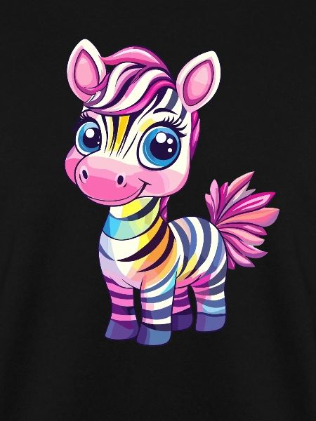 Regenbogen Zebra Kindermotiv