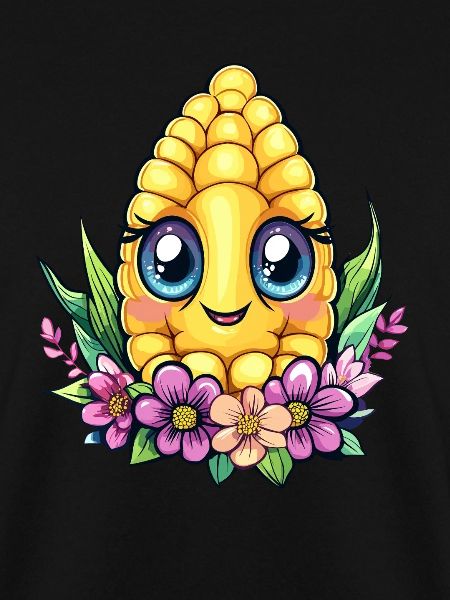 Süßer Mais mit Blumen