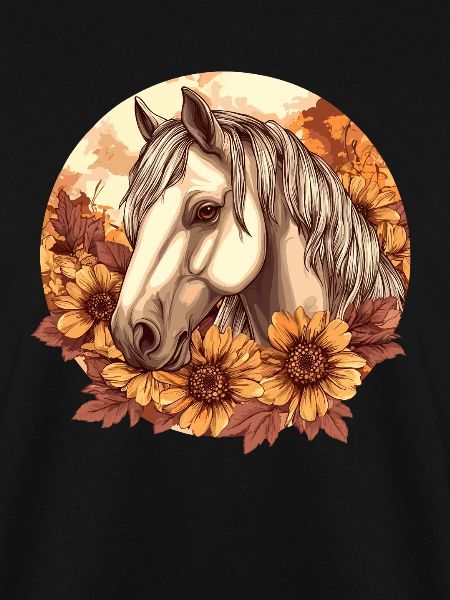 Pferd mit Sonnenblumen