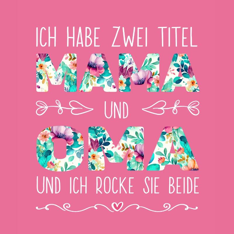 Geburtstag Muttertag Zwei Titel Mama Oma