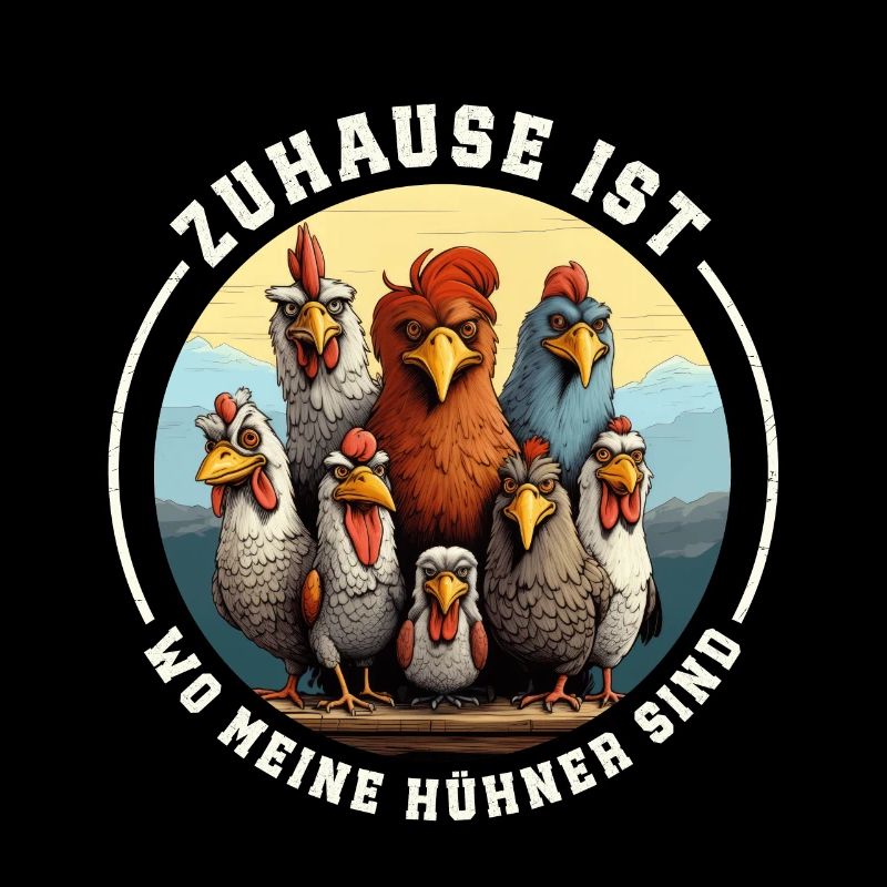 Witziger Spruch Landwirt Bauer Hühner Henne
