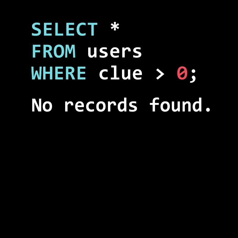 Drôle de programmeur Gift SQL Query