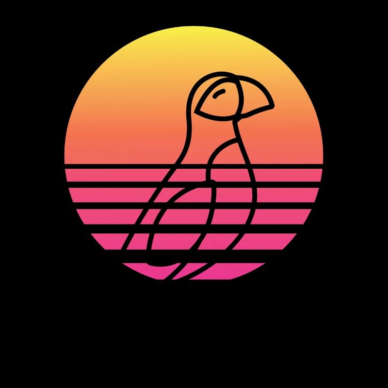 Papageitaucher Retro Vogel Ornithologe