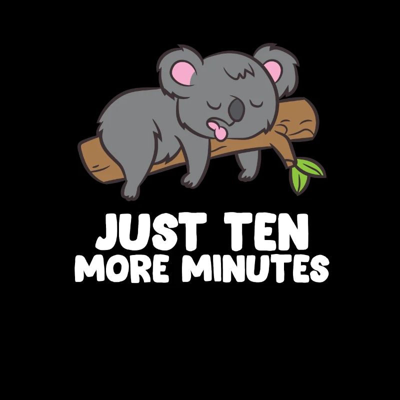 Koala Seulement dix minutes Snooze réveil sommeil Pajama