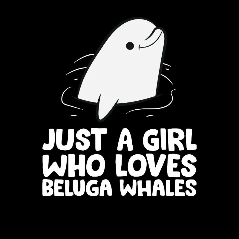 Nur ein Mädchen, das Beluga-Wale liebt
