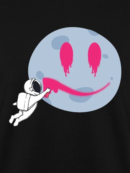 Moon Astronaut Graffiti Space