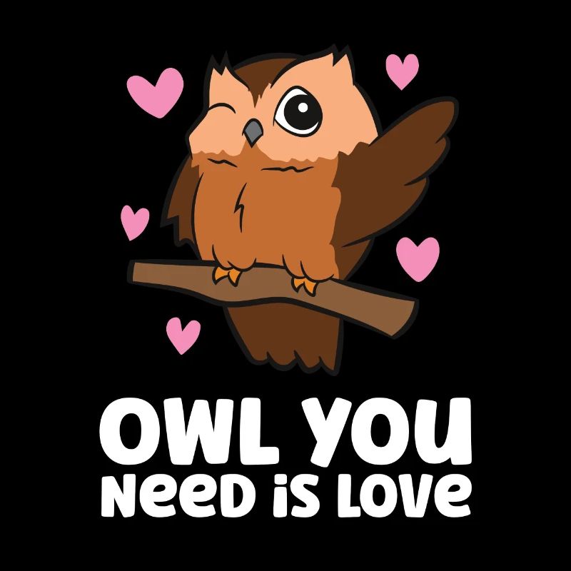 Eule Sie brauchen Liebe Niedliche Eule