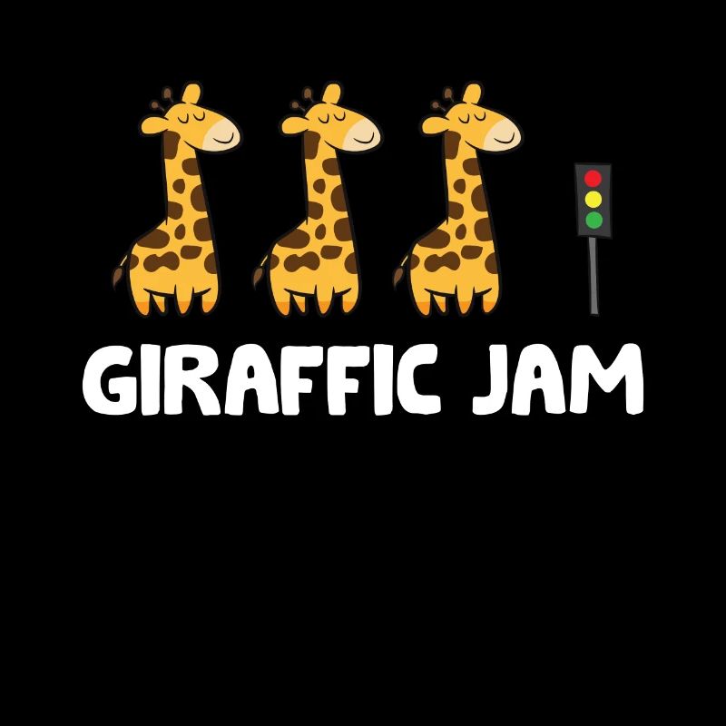Giraffic Jam Giraffe Pun Traffic Jam Funny Giraffe